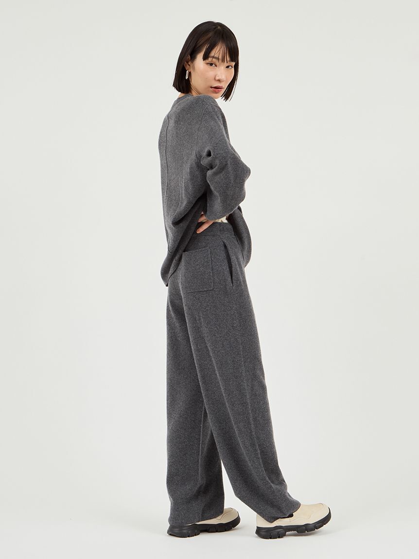 emmi atelier「【セットアップ対応】ラムウールニットパンツ」|チノ|