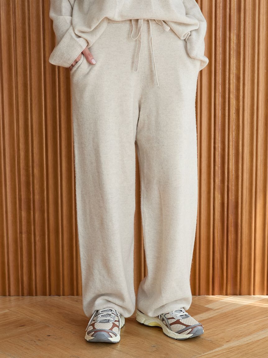emmi atelier「【セットアップ対応】ラムウールニットパンツ」|チノ|