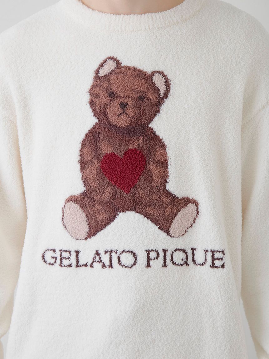 GELATO PIQUE HOMME「【ラッピング済み】【HOMME】ベビモコハートベアジャガードプルオーバー＆ロングパンツSET」|ルームウェア|