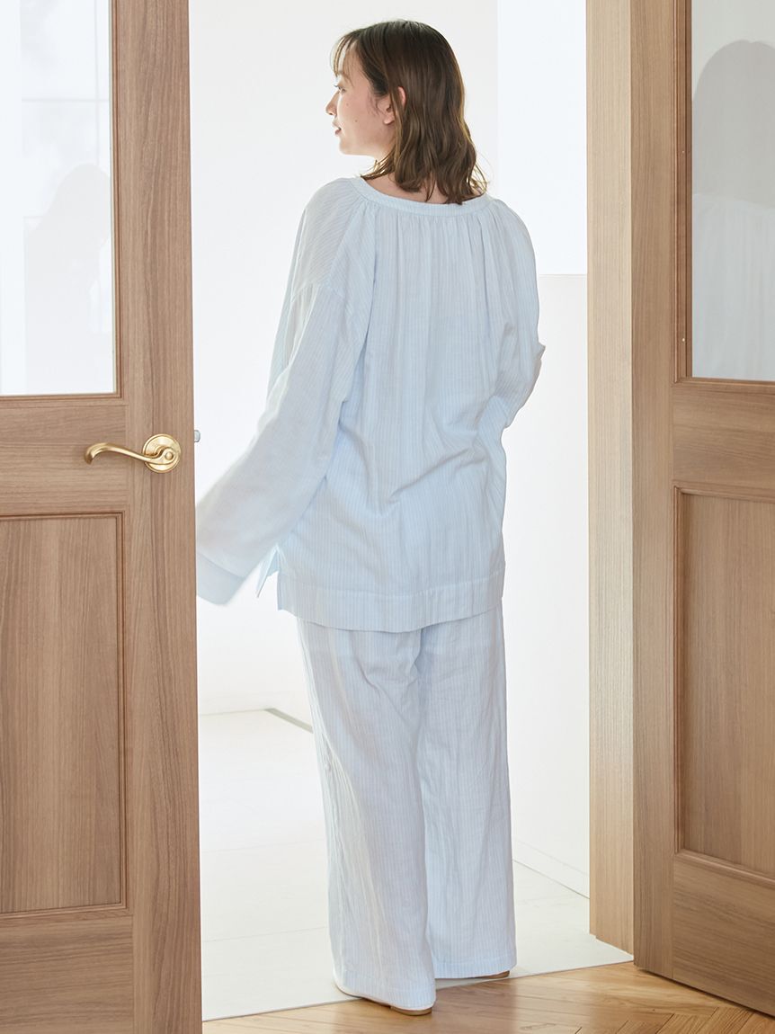 gelato pique「ガーゼストライプロングパンツ」|ルームウェア|