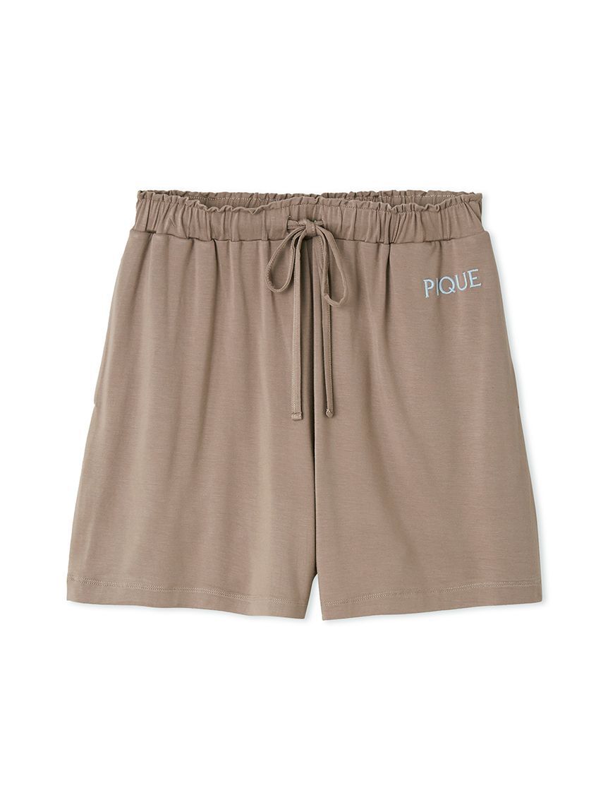 gelato pique「【接触冷感】カラーレーヨンロゴショートパンツ」|ルームウェア|