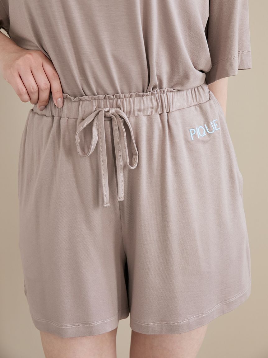 gelato pique「【接触冷感】カラーレーヨンロゴショートパンツ」|ルームウェア|