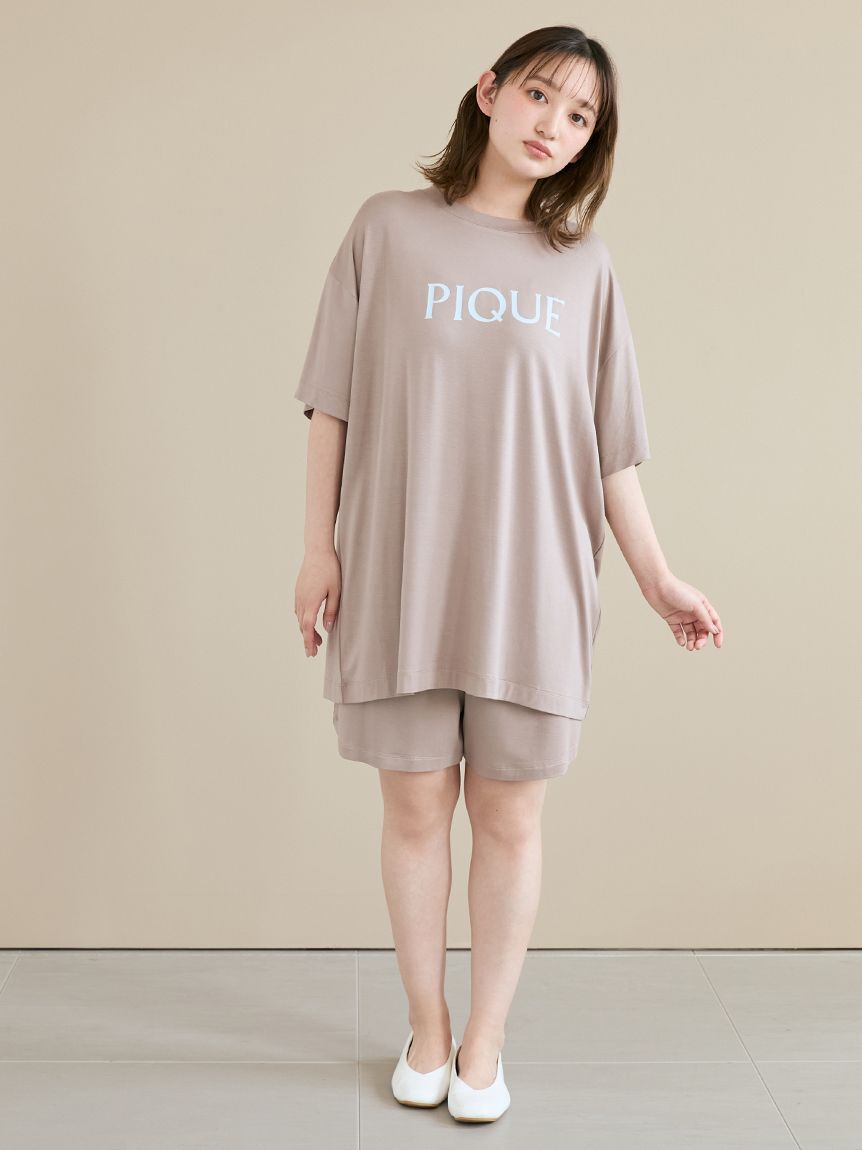 gelato pique「【接触冷感】カラーレーヨンロゴショートパンツ」|ルームウェア|