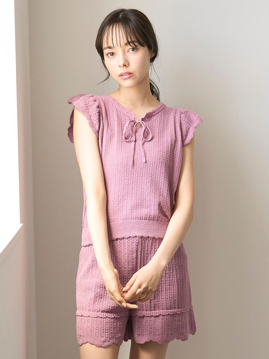 gelato pique「クロシェショートパンツ」|ルームウェア|