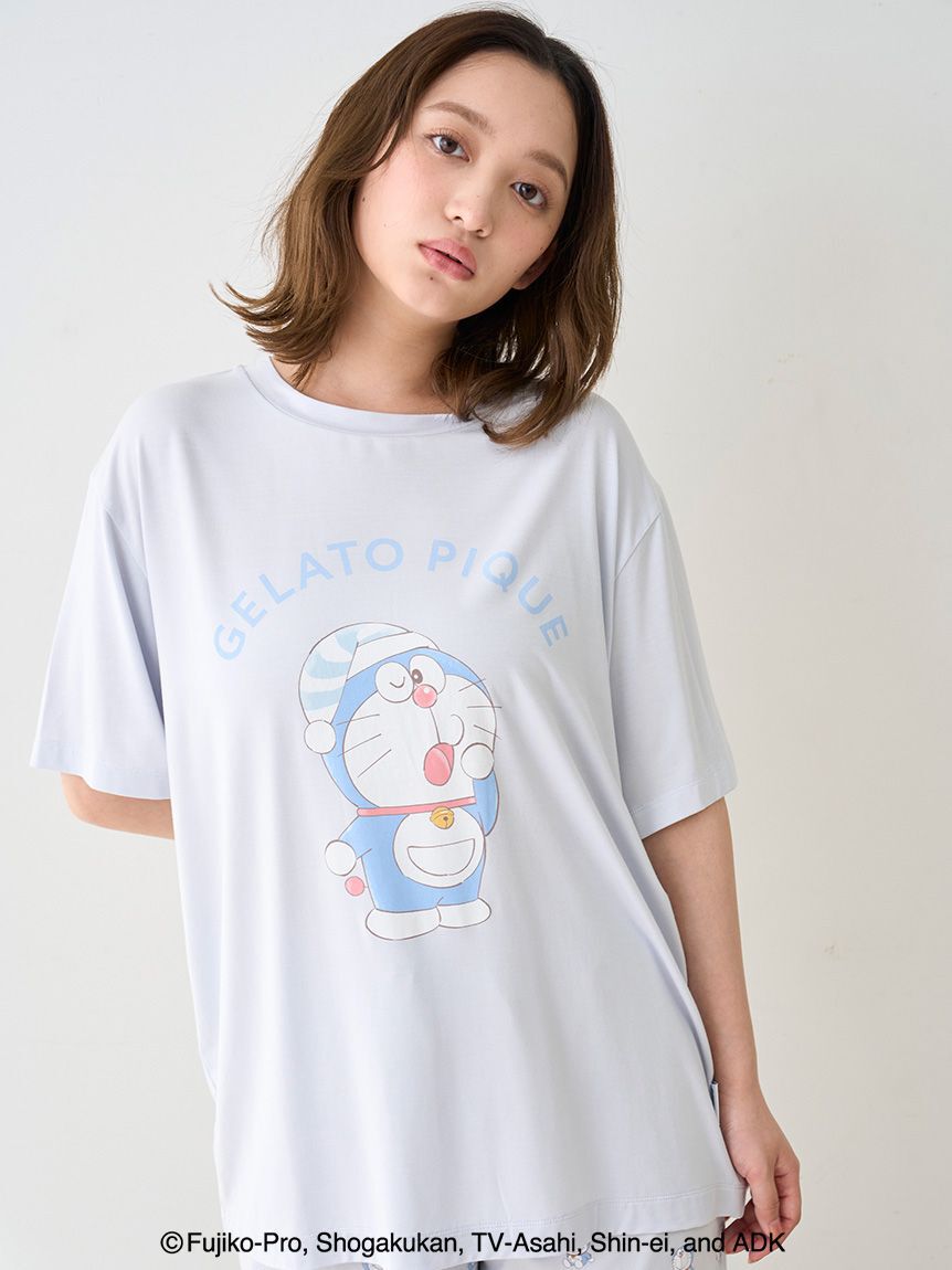 gelato pique「【ドラえもん】【レディース】ワンポイントTシャツ」|ルームウェア|