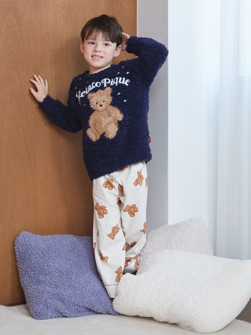 GELATO PIQUE KIDS & BABY「【HOLIDAY】【KIDS】ベア柄ネルロングパンツ」|ルームウェア|
