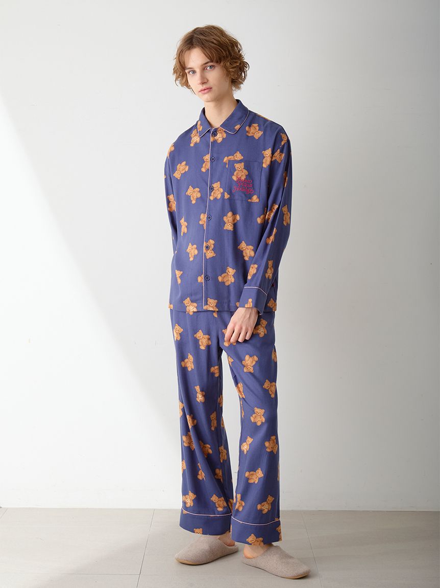 GELATO PIQUE HOMME「【HOLIDAY】【HOMME】ベア柄ネルロングパンツ」|ルームウェア|