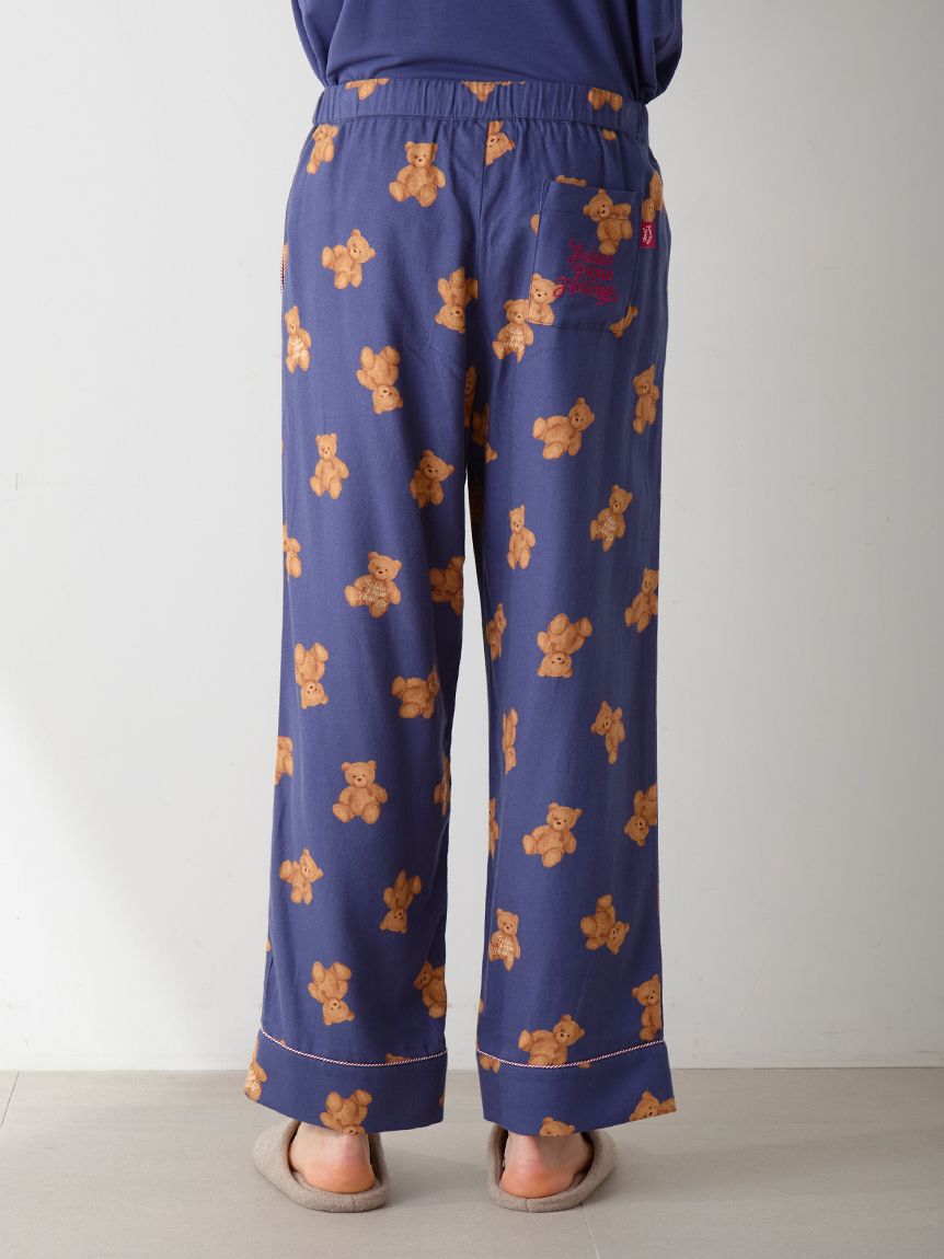 GELATO PIQUE HOMME「【HOLIDAY】【HOMME】ベア柄ネルロングパンツ」|ルームウェア|