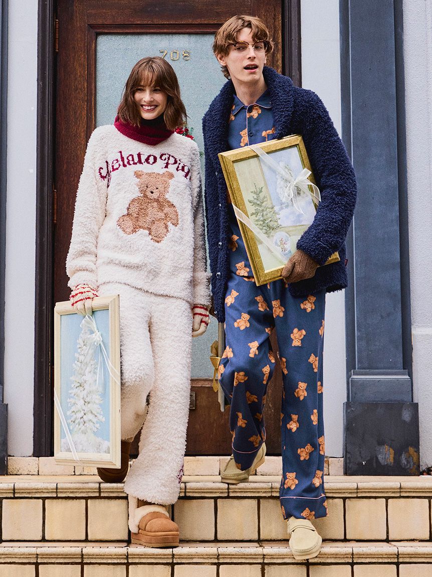 gelato pique「【HOLIDAY】ジェラートスノーベアジャガードロングパンツ」|ルームウェア|