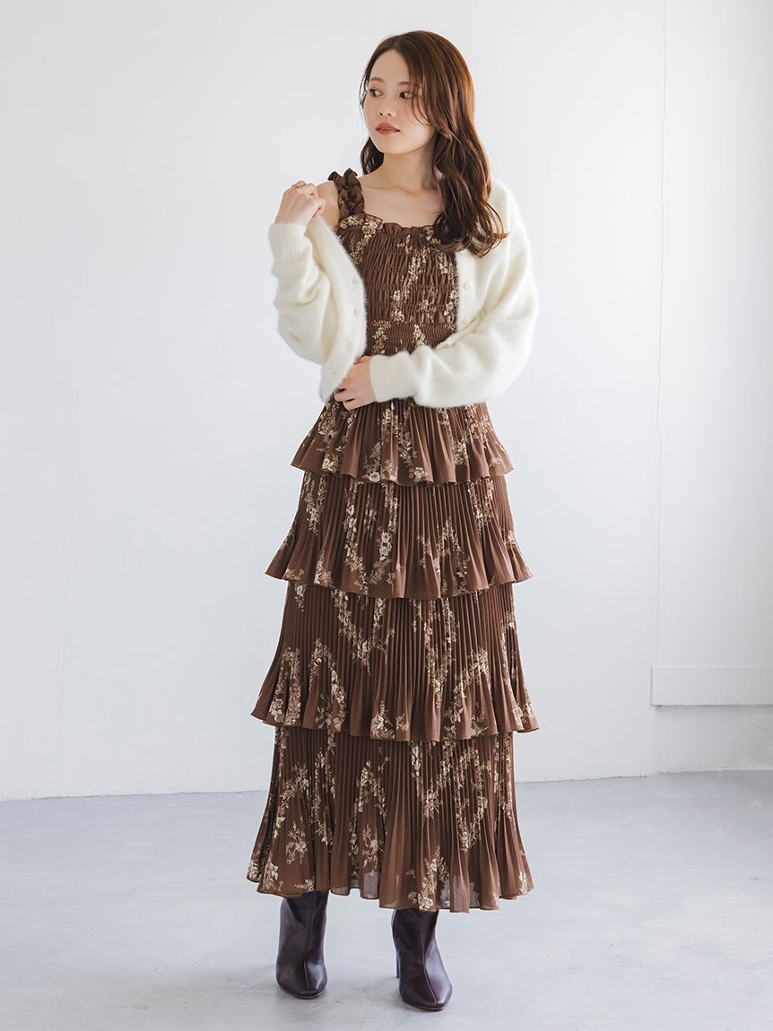 SNIDEL「フォックスファーショートカーディガン」|カーディガン|