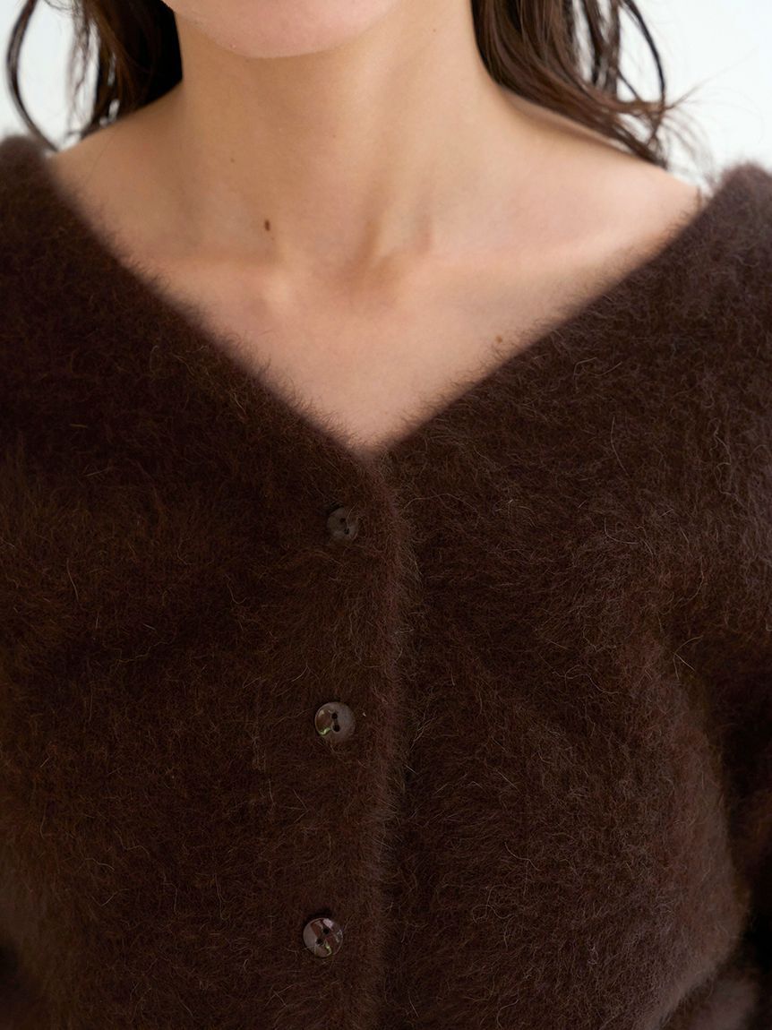 SNIDEL「フォックスファーショートカーディガン」|カーディガン|