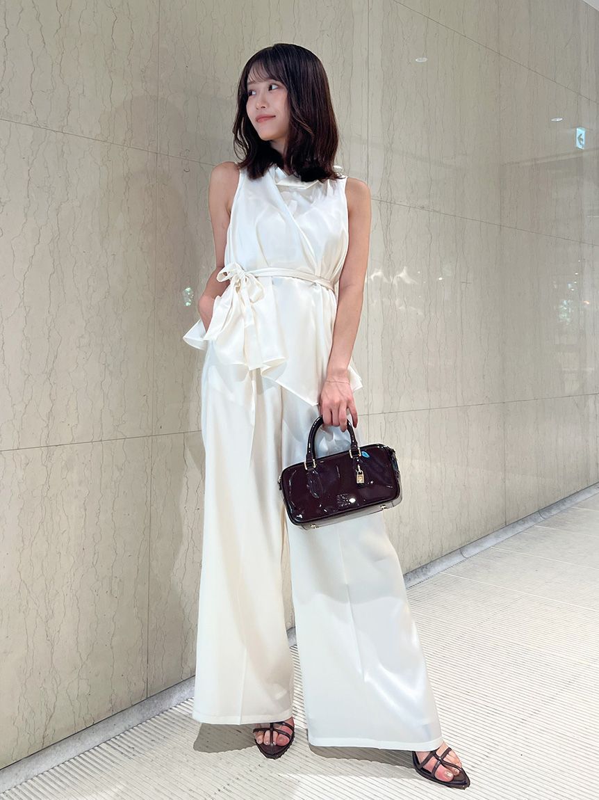 SNIDEL「タイ付きサテンチュニック」|チュニック|