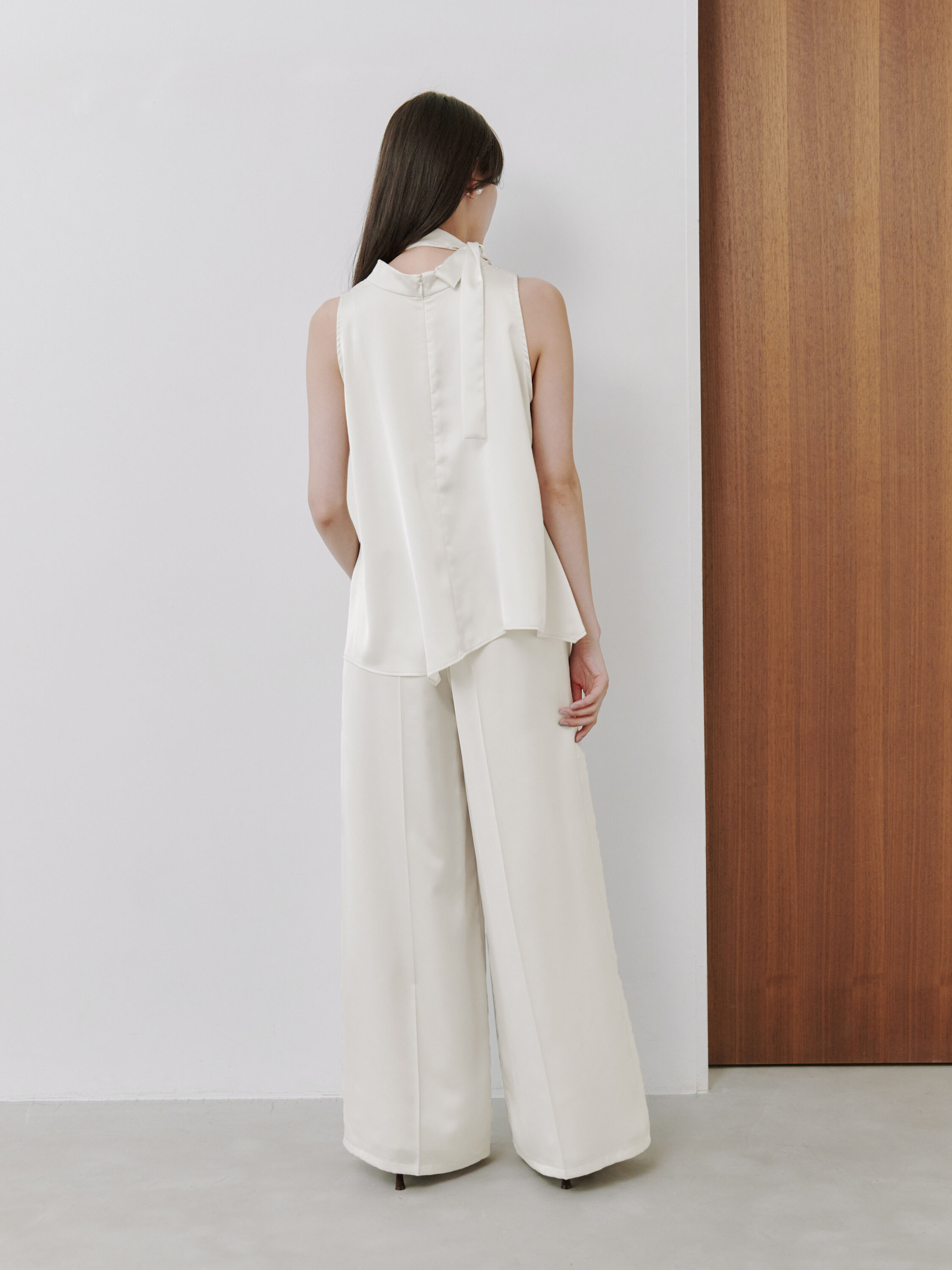 SNIDEL「タイ付きサテンチュニック」|チュニック|