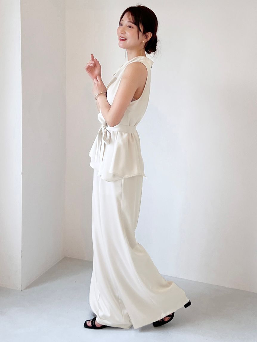 SNIDEL「タイ付きサテンチュニック」|チュニック|