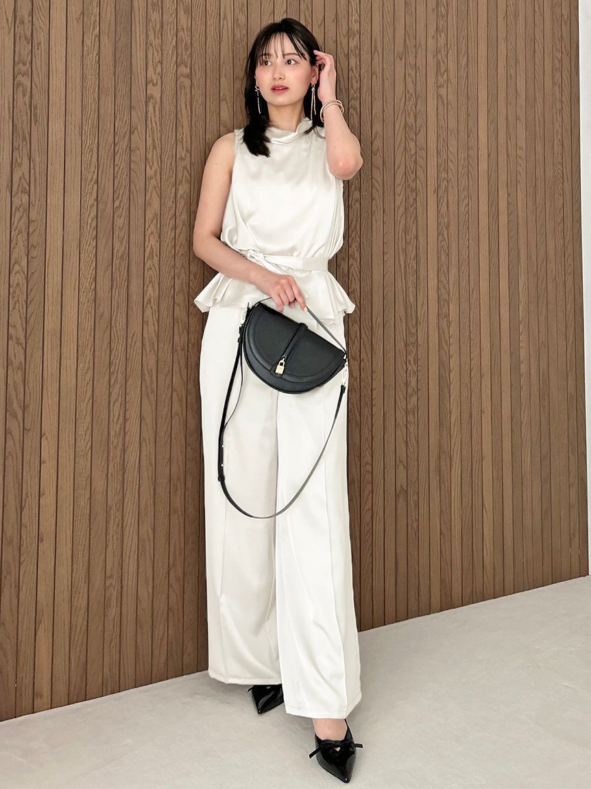 SNIDEL「タイ付きサテンチュニック」|チュニック|