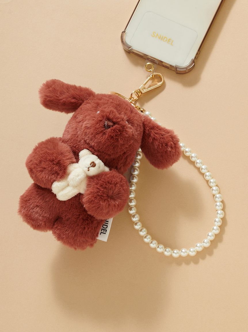 SNIDEL「モッフィーハグフレンドチャーム」|キーケース|RED