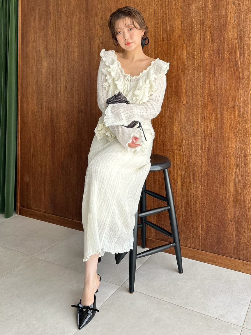 SNIDEL「ロングニットスカート」|スカート|IVR