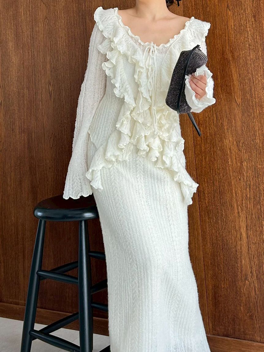 SNIDEL「ロングニットスカート」|スカート|