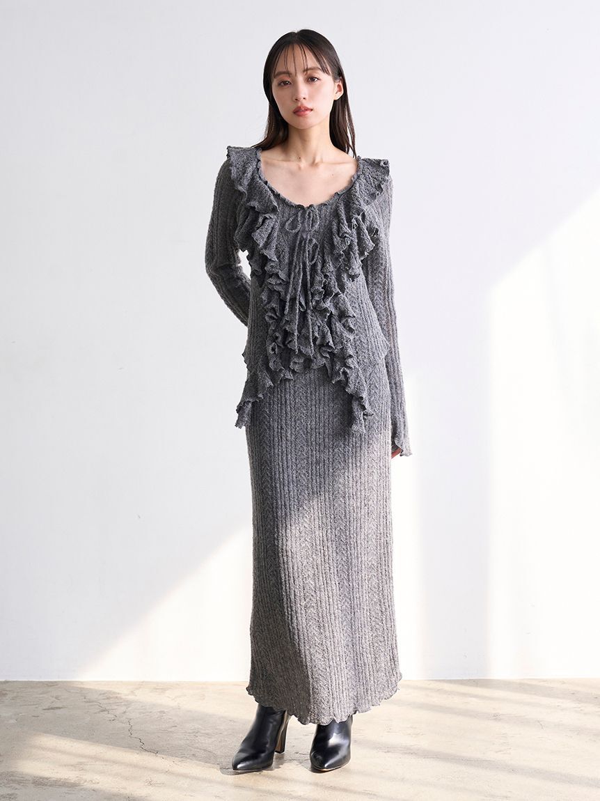 SNIDEL「ロングニットスカート」|スカート|