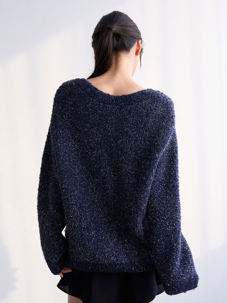 SNIDEL「ビジューリボンミドルカーディガン」|カーディガン|