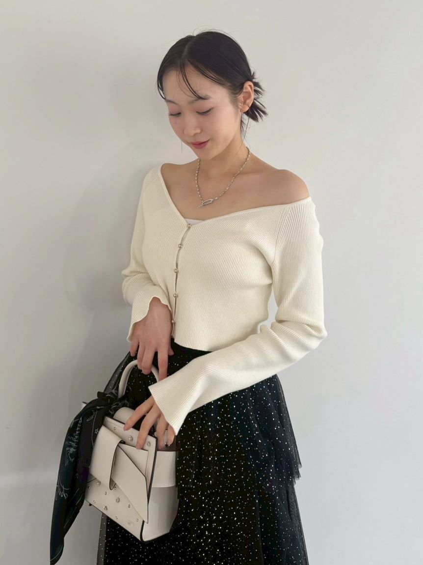 FRAY I.D「クロップドリブニットカーディガン」|カーディガン|