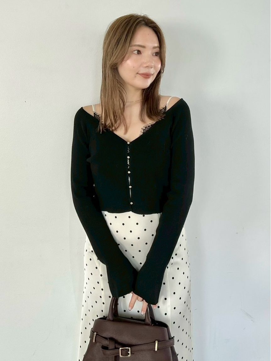 FRAY I.D「クロップドリブニットカーディガン」|カーディガン|