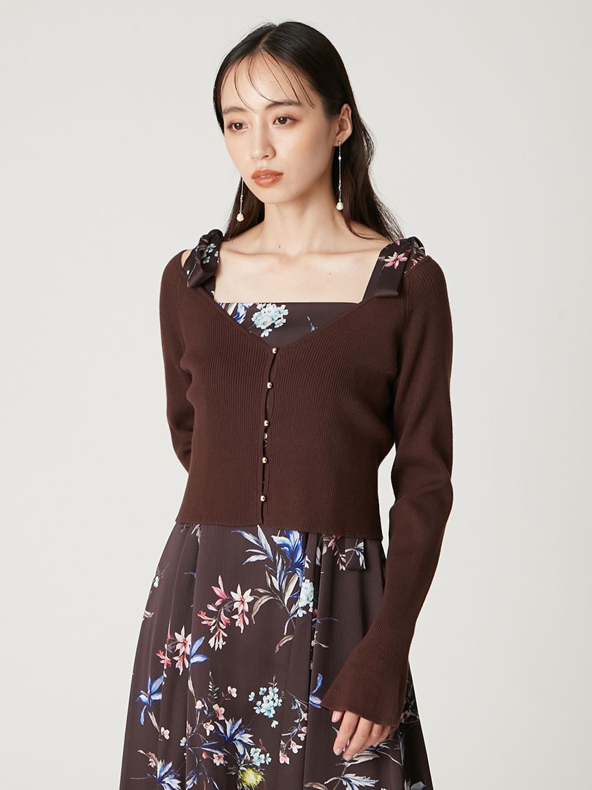 FRAY I.D「クロップドリブニットカーディガン」|カーディガン|