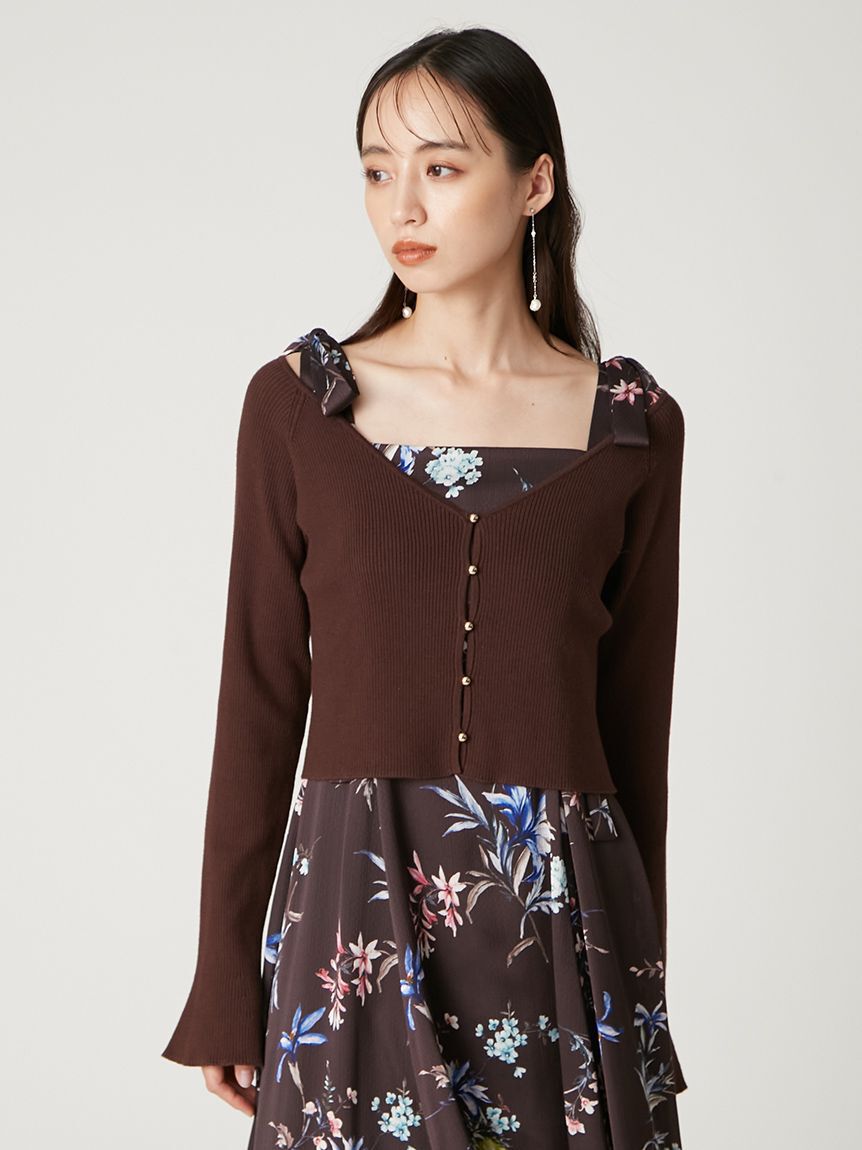 FRAY I.D「クロップドリブニットカーディガン」|カーディガン|