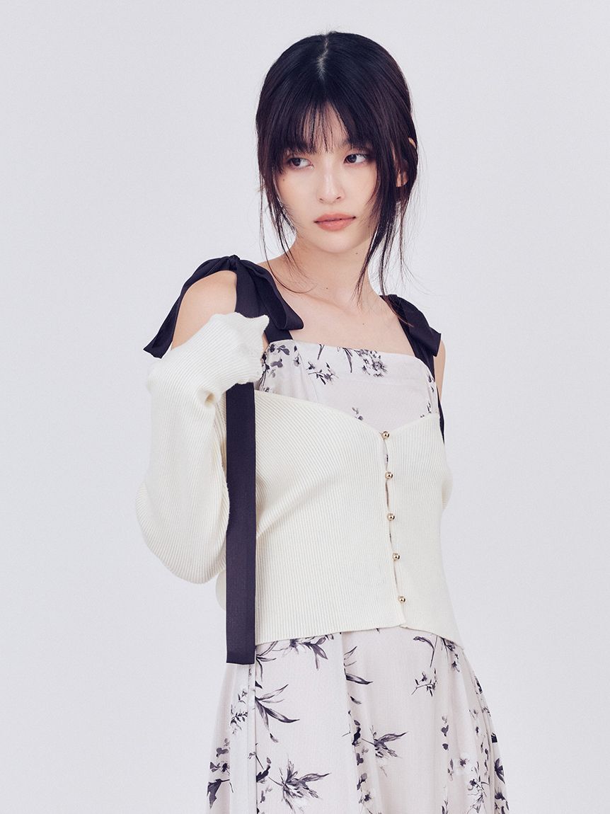 FRAY I.D「クロップドリブニットカーディガン」|カーディガン|