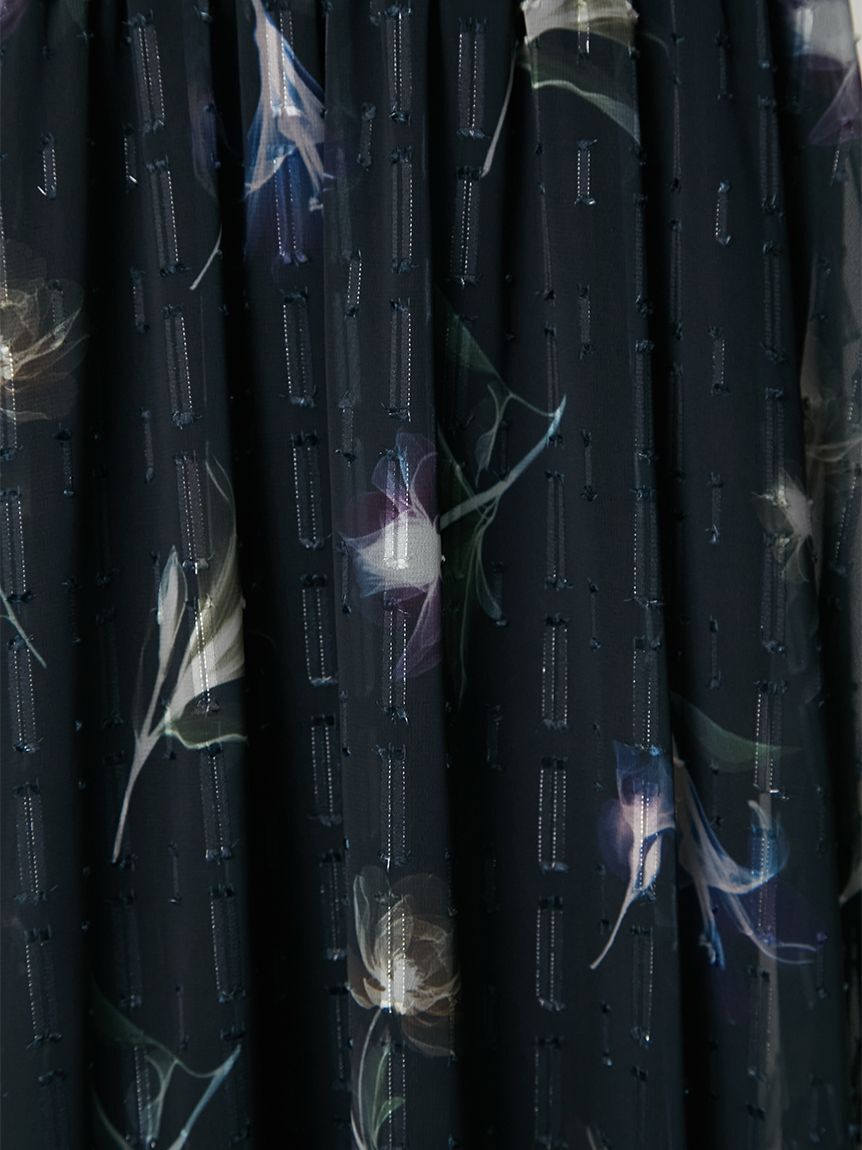 FRAY I.D「ボウタイプリーツプリントワンピース」|ワンピース|