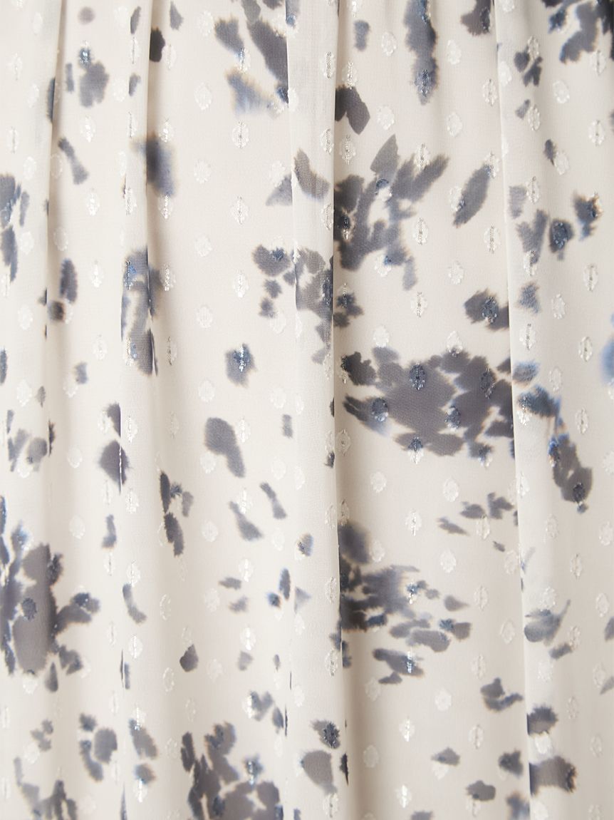 FRAY I.D「ボウタイプリーツプリントワンピース」|ワンピース|