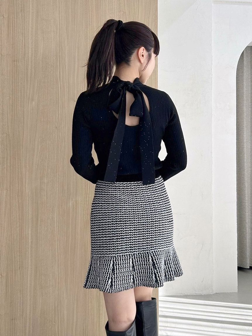 LILY BROWN「【WEB・一部店舗限定カラー】【LILY BROWN&times;MARY QUANT】ツイードニットスカート」|スカート|