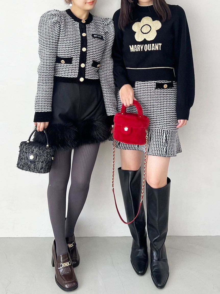 LILY BROWN「【WEB・一部店舗限定カラー】【LILY BROWN&times;MARY QUANT】ツイードニットスカート」|スカート|