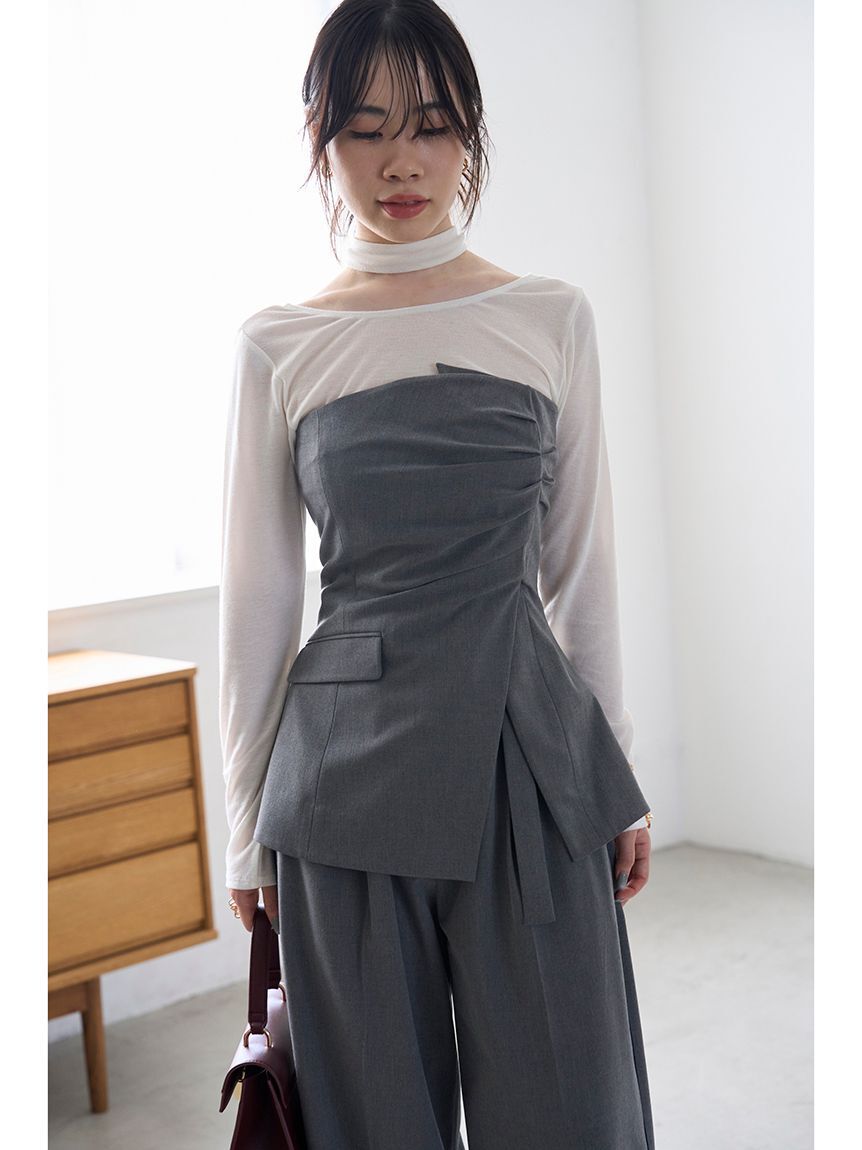 LILY BROWN「ドレープビスチェ」|ベスト・ジレ|