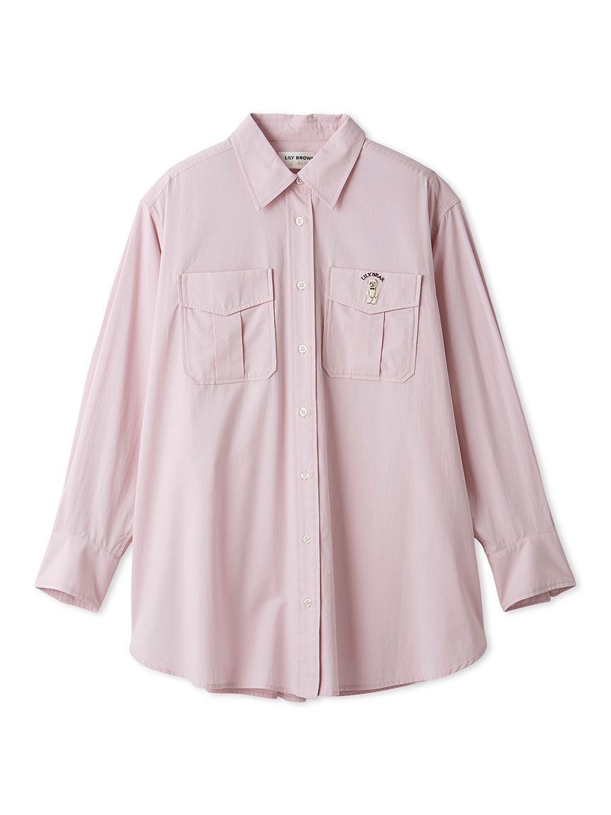 LILY BROWN「Lily Bearスカーフ付きオーバーシャツ」|シャツ・ブラウス|