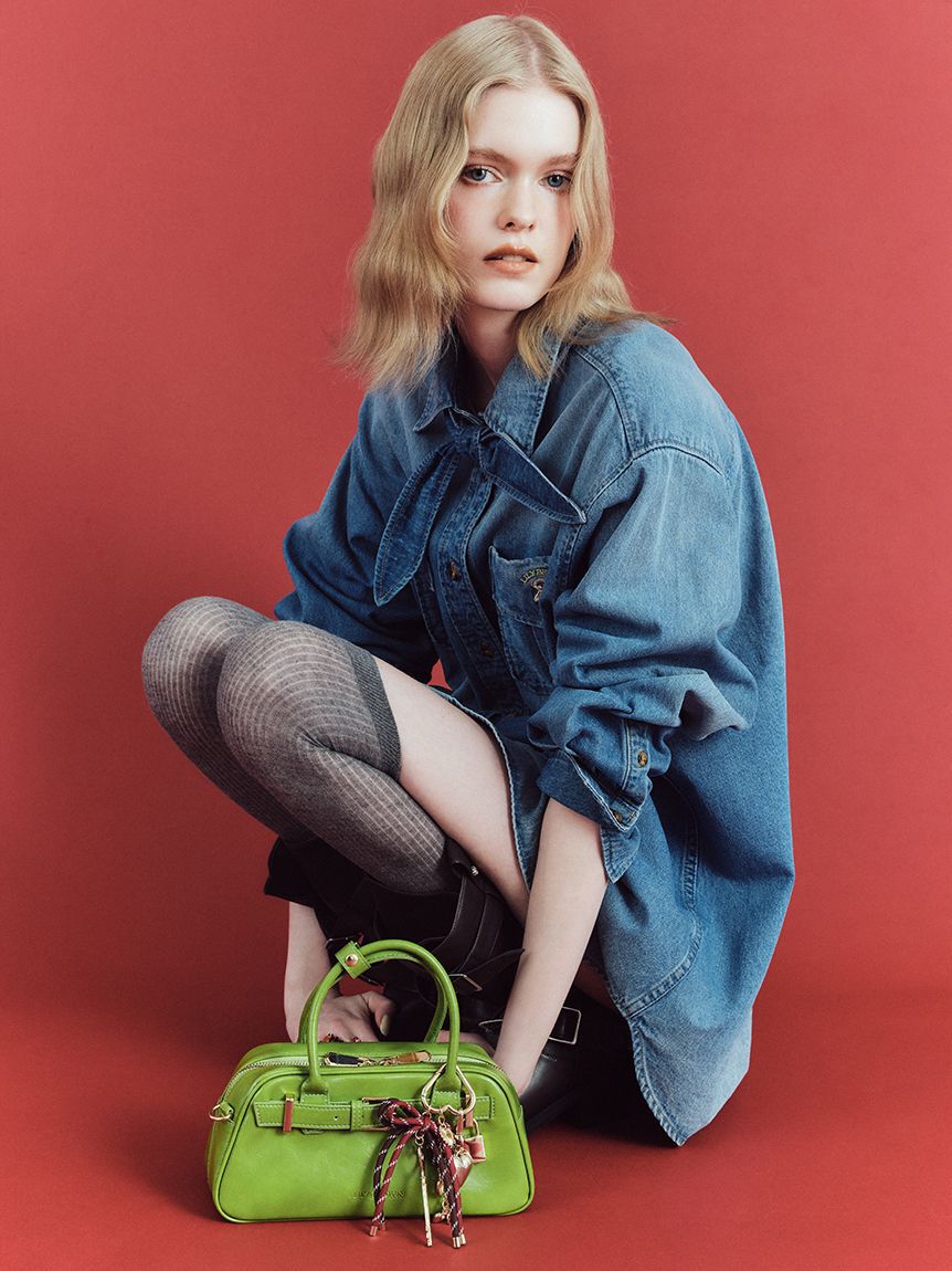 LILY BROWN「Lily Bearスカーフ付きオーバーシャツ」|シャツ・ブラウス|