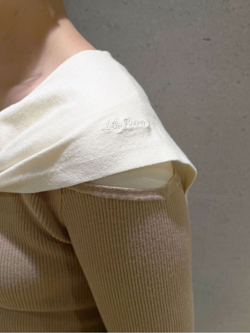 LILY BROWN「セーラーカーデレイヤードニット」|ニット・セーター|