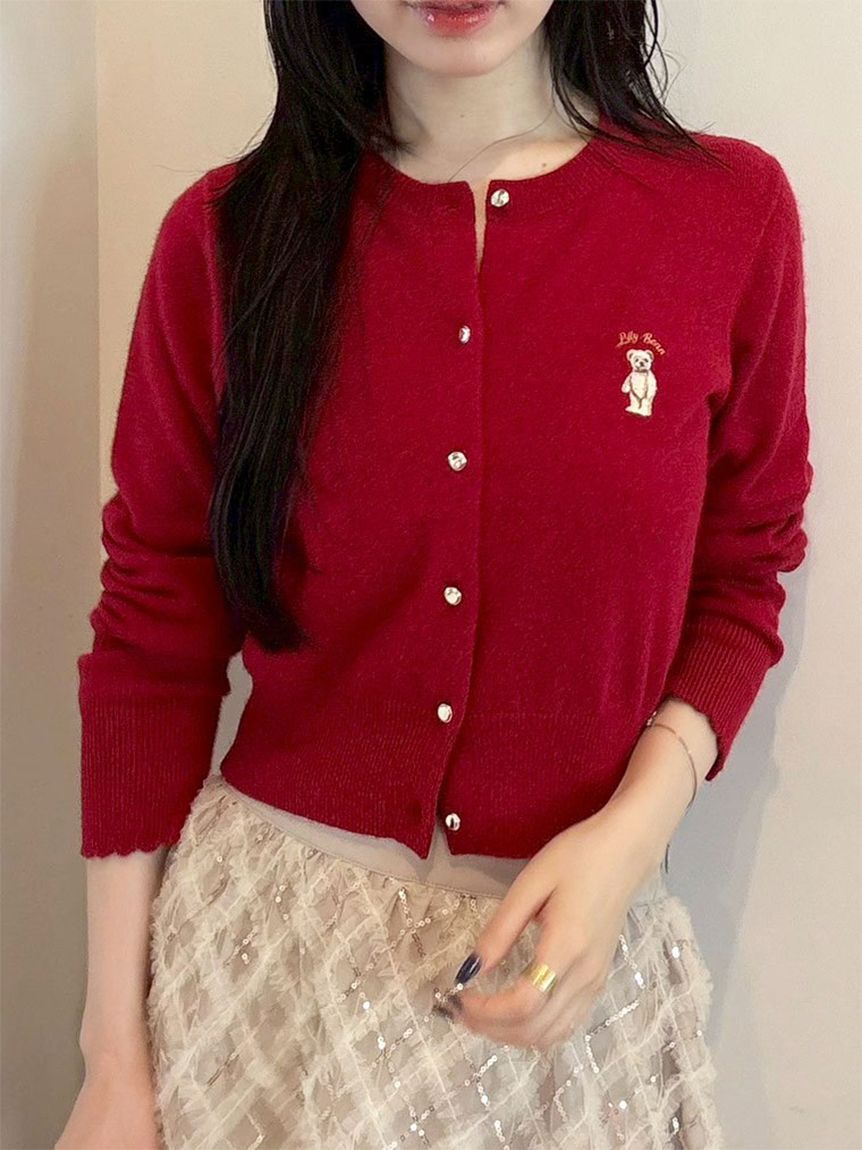 LILY BROWN「Lily Bearコンパクトカーディガン」|カーディガン|