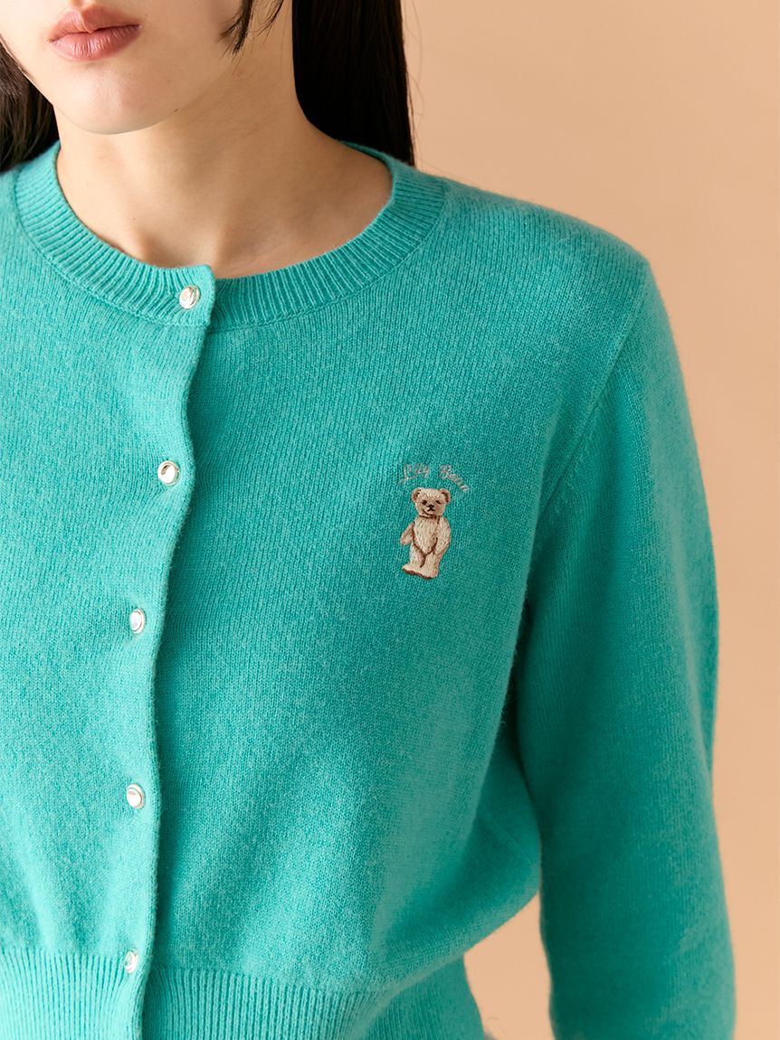 LILY BROWN「Lily Bearコンパクトカーディガン」|カーディガン|