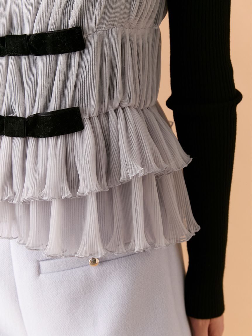 LILY BROWN「リボンビスチェセットニットトップス」|ニット・セーター|