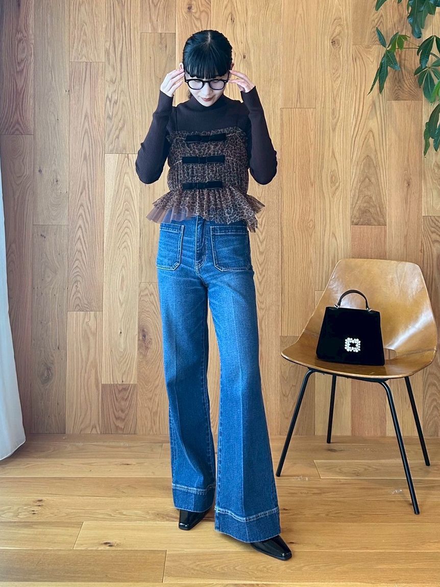 LILY BROWN「リボンビスチェセットニットトップス」|ニット・セーター|