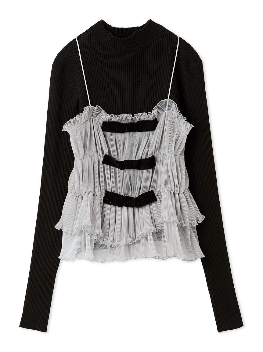 LILY BROWN「リボンビスチェセットニットトップス」|ニット・セーター|