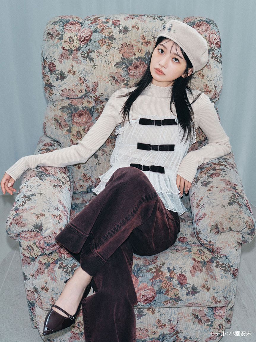 LILY BROWN「リボンビスチェセットニットトップス」|ニット・セーター|