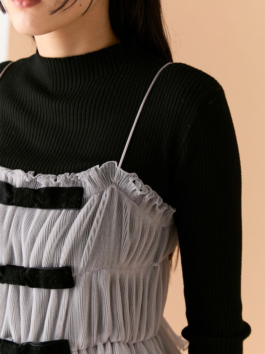 LILY BROWN「リボンビスチェセットニットトップス」|ニット・セーター|