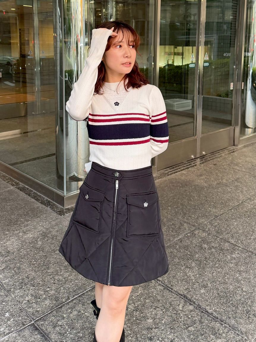 LILY BROWN「【LILY BROWN&times;MARY QUANT】デイジー釦キルトダウンミニスカート(Hearts2Hearts着用)」|スカート|