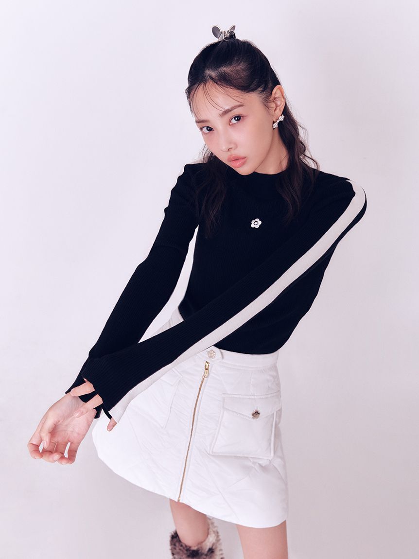 LILY BROWN「【LILY BROWN&times;MARY QUANT】デイジー釦キルトダウンミニスカート(Hearts2Hearts着用)」|スカート|