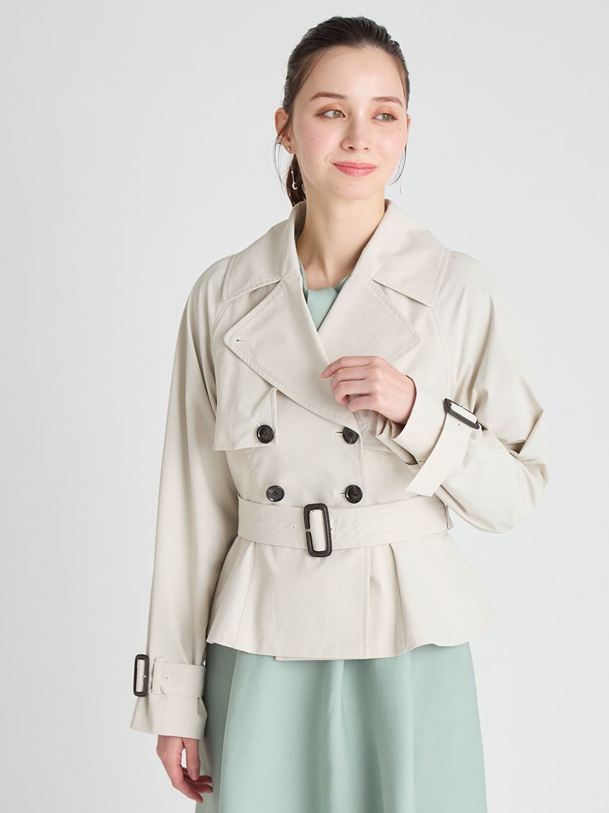 CELFORD「ペプラムトレンチショートコート」|トレンチコート|