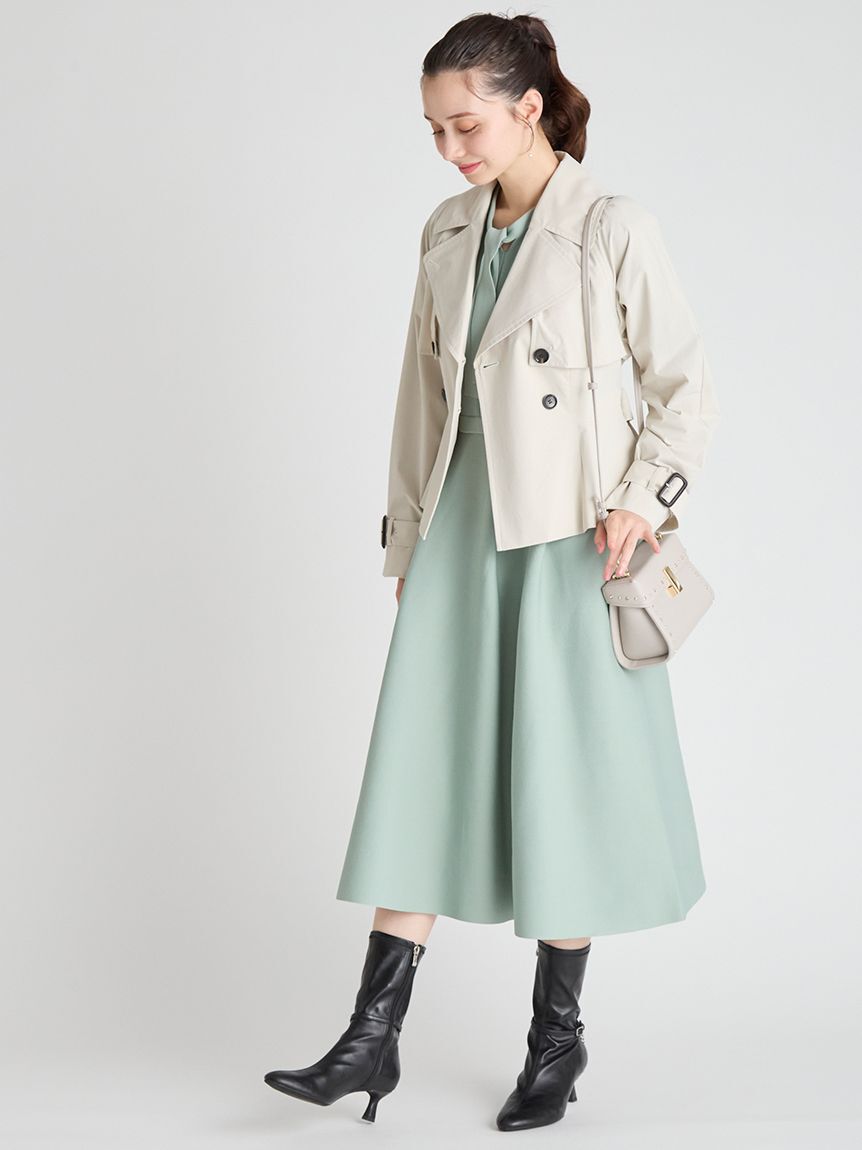 CELFORD「ペプラムトレンチショートコート」|トレンチコート|