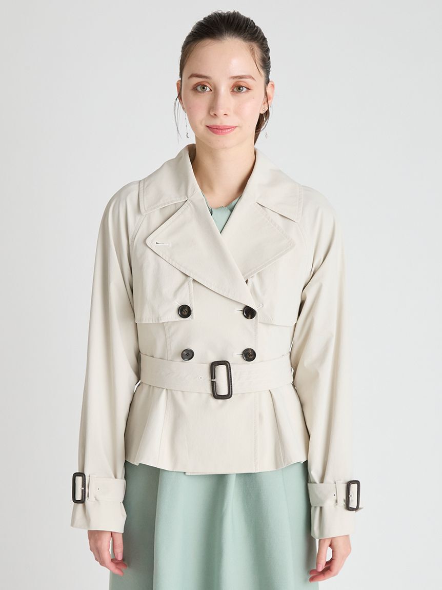 CELFORD「ペプラムトレンチショートコート」|トレンチコート|