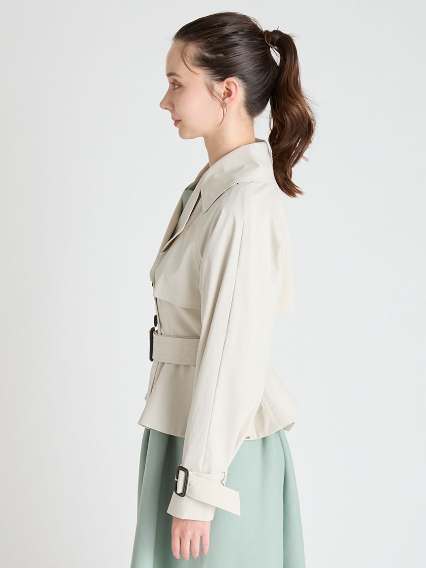 CELFORD「ペプラムトレンチショートコート」|トレンチコート|